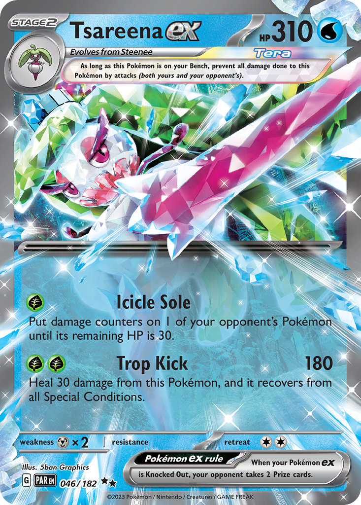 Tsareena ex 46/182 — English Pokémon Paradox Rift (2023)