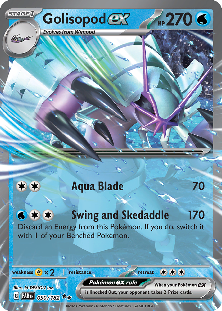 Golisopod ex 50/182 — English Pokémon Paradox Rift (2023)