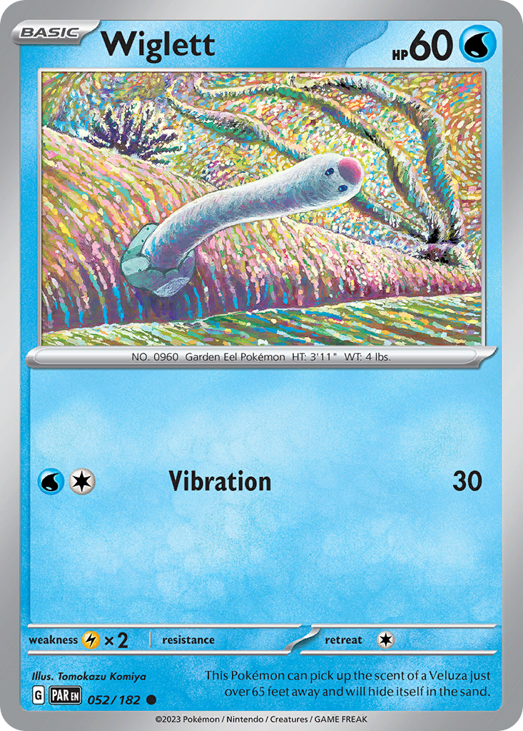 Wiglett 52/182 — English Pokémon Paradox Rift (2023)