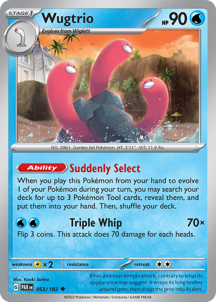 Wugtrio 53/182 — English Pokémon Paradox Rift (2023)