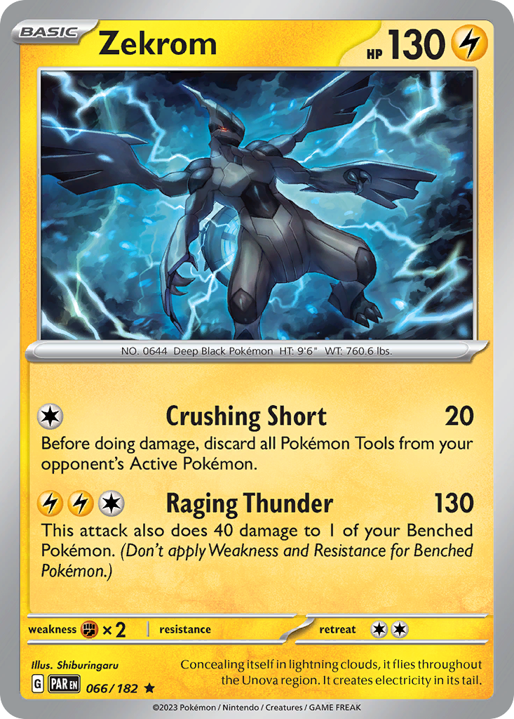 Zekrom 66/182 — English Pokémon Paradox Rift (2023)
