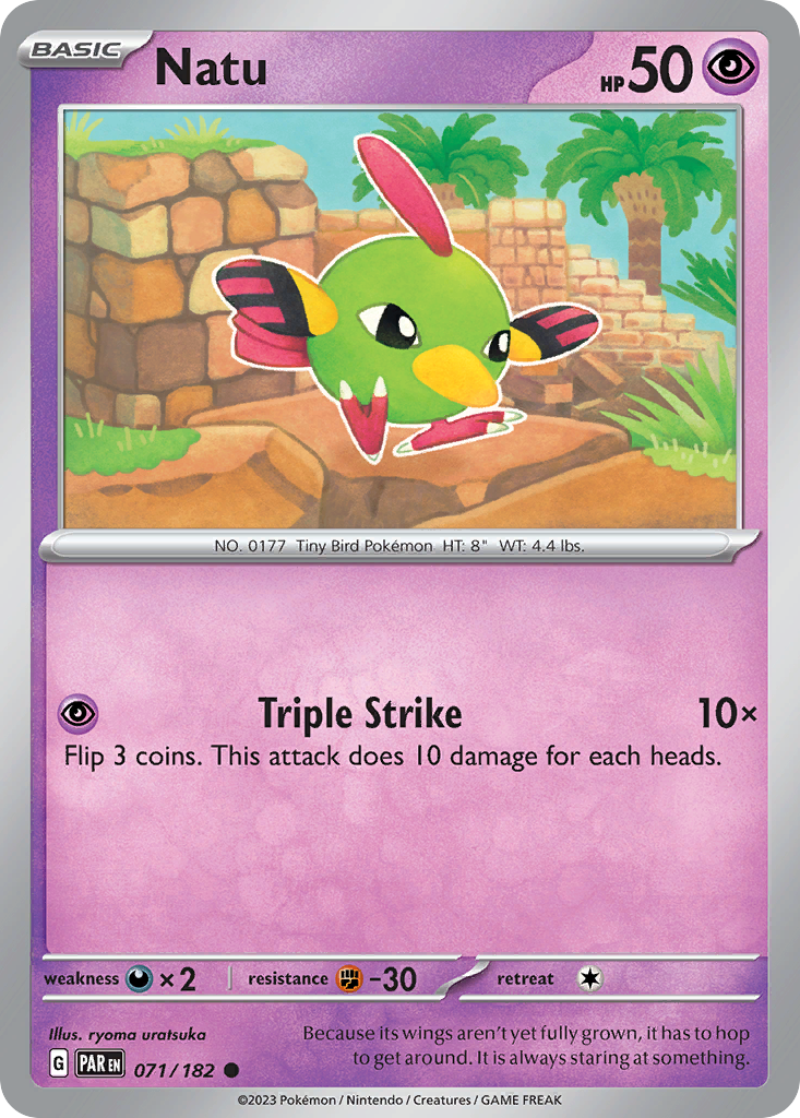 Natu 71/182 — English Pokémon Paradox Rift (2023)