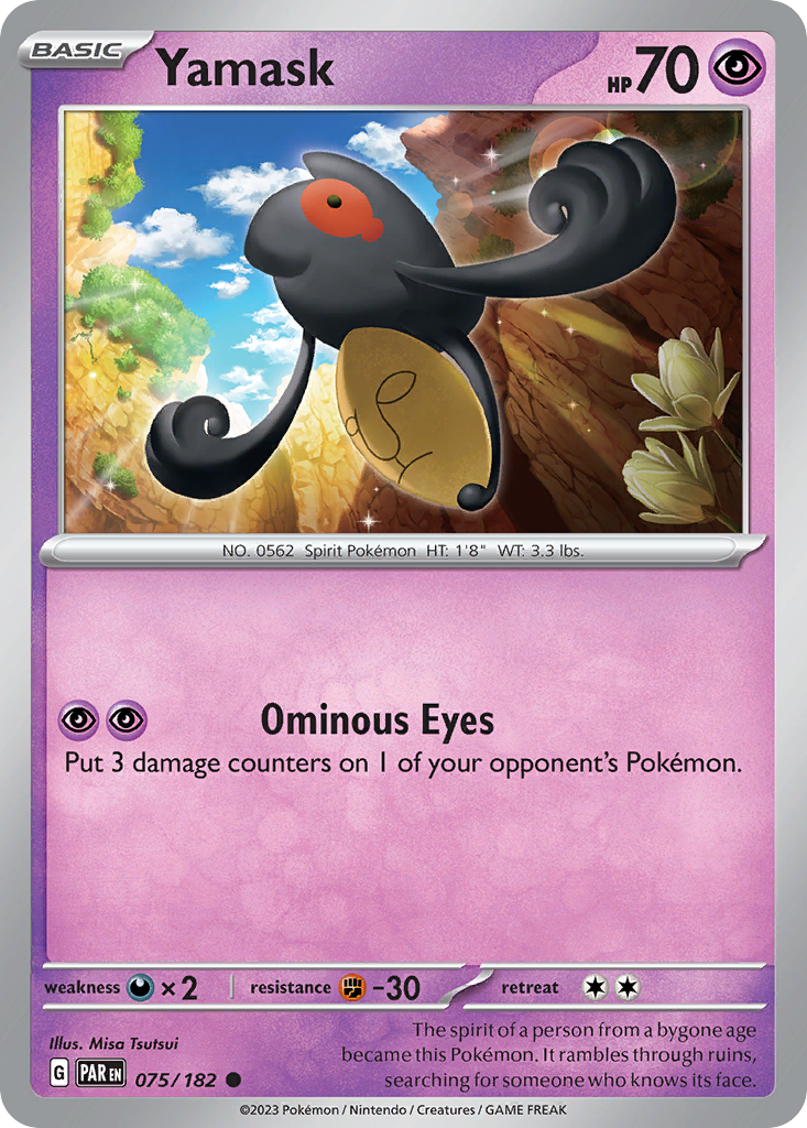 Yamask 75/182 — English Pokémon Paradox Rift (2023)