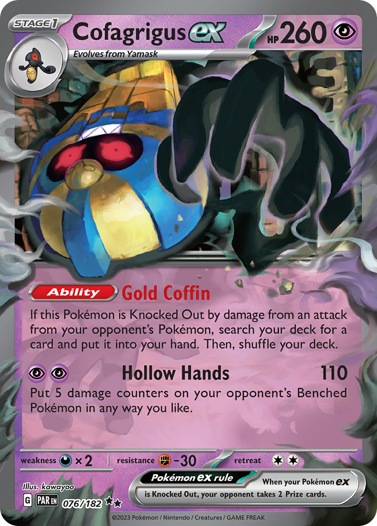 Cofagrigus ex 76/182 — English Pokémon Paradox Rift (2023)
