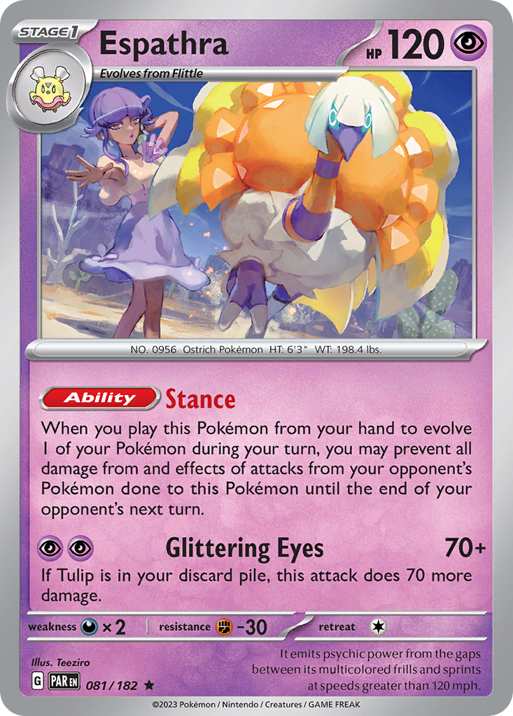 Espathra 81/182 — English Pokémon Paradox Rift (2023)