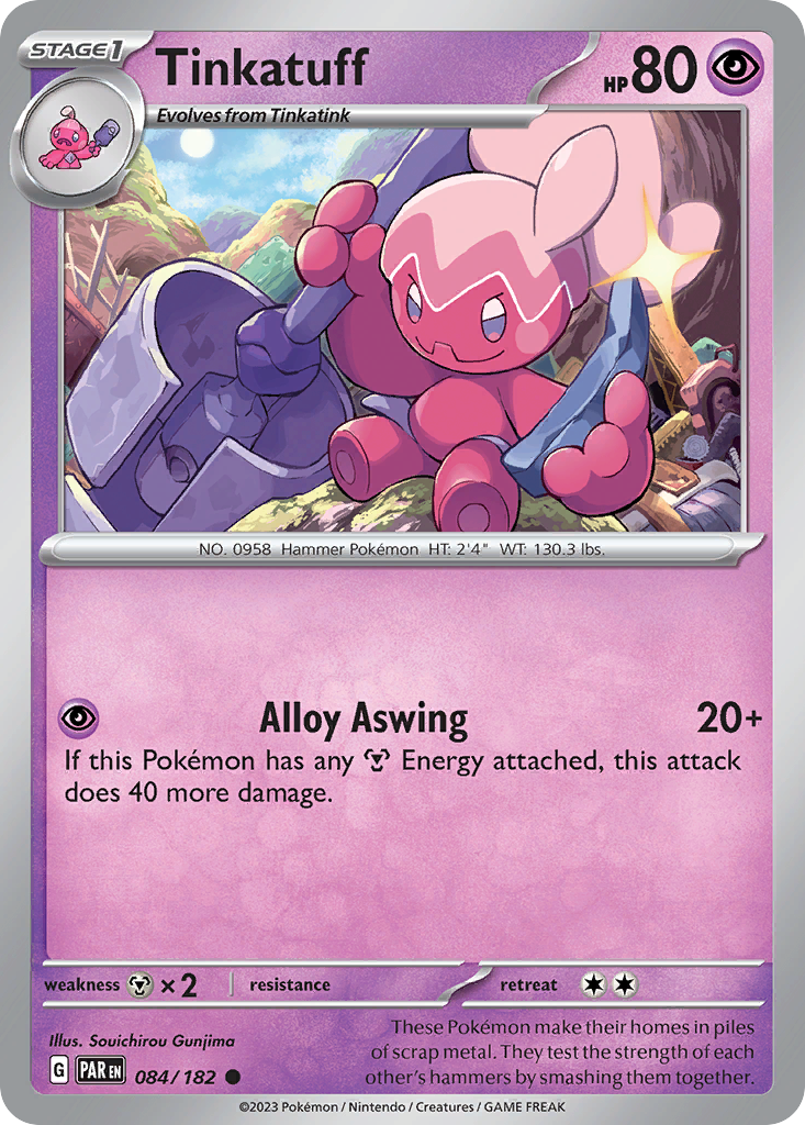 Tinkatuff 84/182 — English Pokémon Paradox Rift (2023)