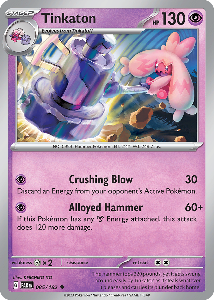 Tinkaton 85/182 — English Pokémon Paradox Rift (2023)
