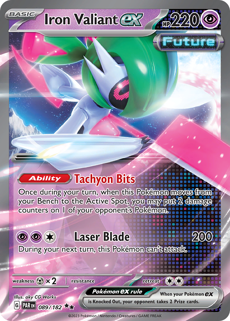 Iron Valiant ex 89/182 — English Pokémon Paradox Rift (2023)