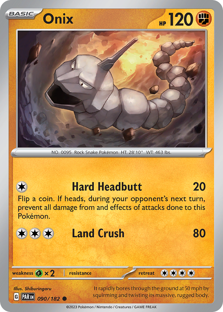 Onix 90/182 — English Pokémon Paradox Rift (2023)