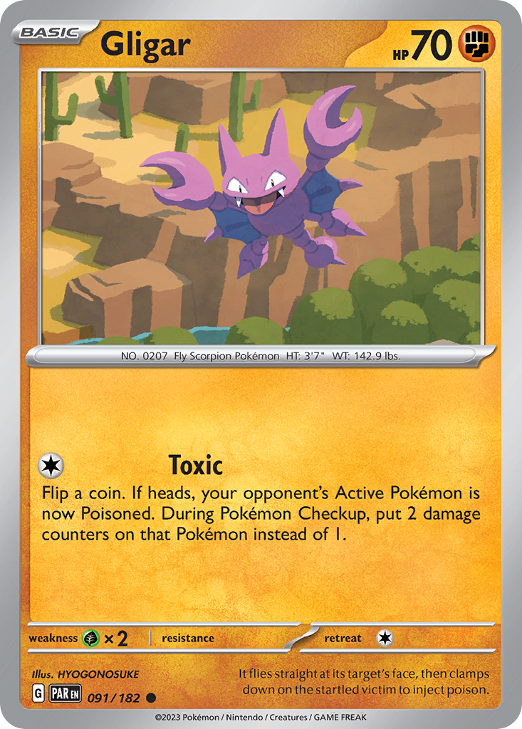 Gligar 91/182 — English Pokémon Paradox Rift (2023)