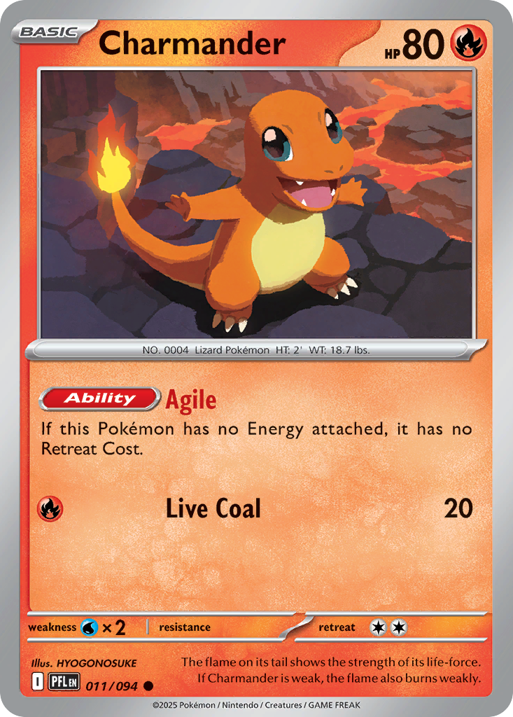 Charmander 11/94 — English Pokémon Phantasmal Flames (2025)