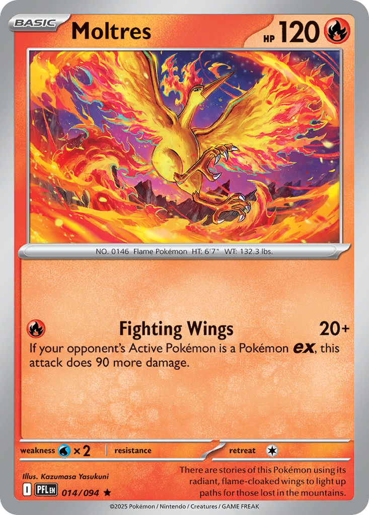 Moltres 14/94 — English Pokémon Phantasmal Flames (2025)