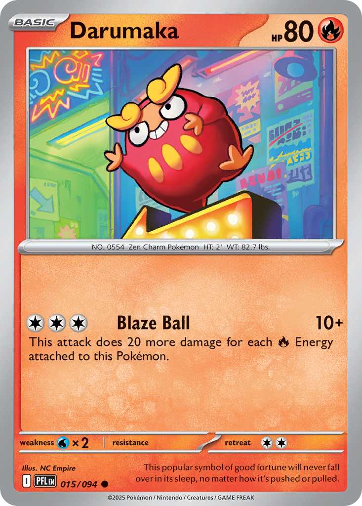 Darumaka 15/94 — English Pokémon Phantasmal Flames (2025)