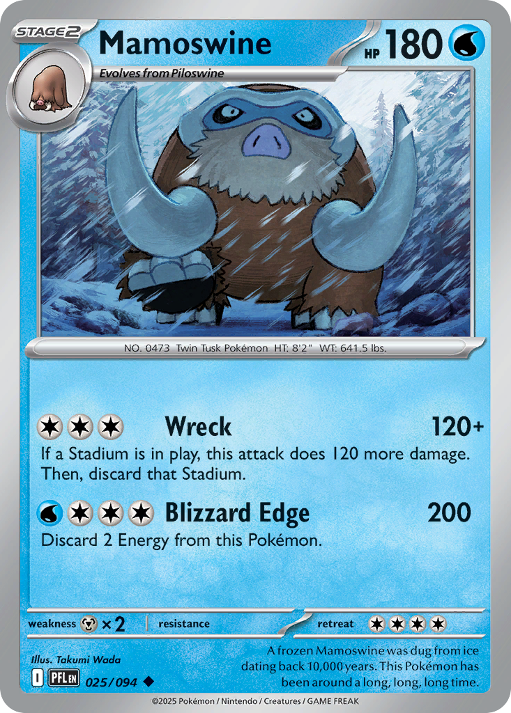 Mamoswine 25/94 — English Pokémon Phantasmal Flames (2025)