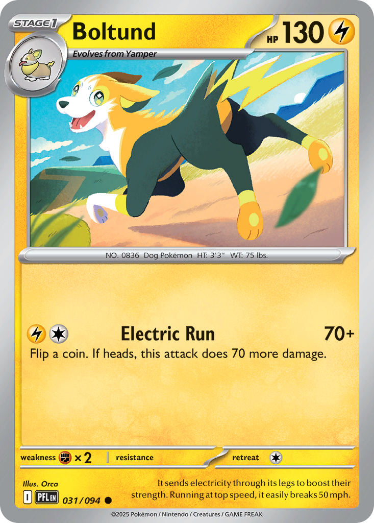 Boltund 31/94 — English Pokémon Phantasmal Flames (2025)