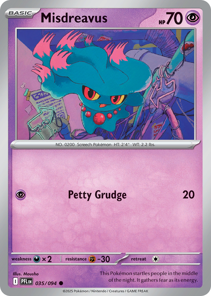 Misdreavus 35/94 — English Pokémon Phantasmal Flames (2025)