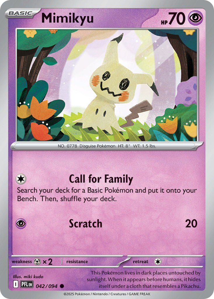 Mimikyu 42/94 — English Pokémon Phantasmal Flames (2025)