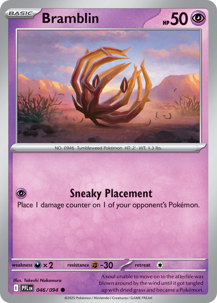 Bramblin 46/94 — English Pokémon Phantasmal Flames (2025)