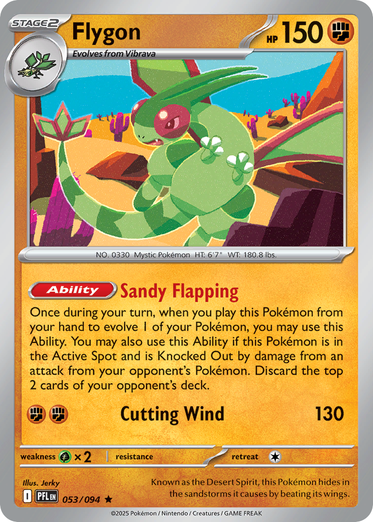 Flygon 53/94 — English Pokémon Phantasmal Flames (2025)