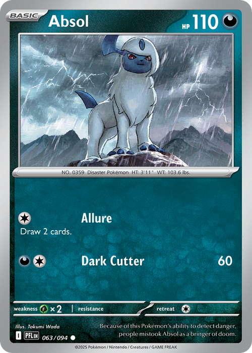 Absol 63/94 — English Pokémon Phantasmal Flames (2025)