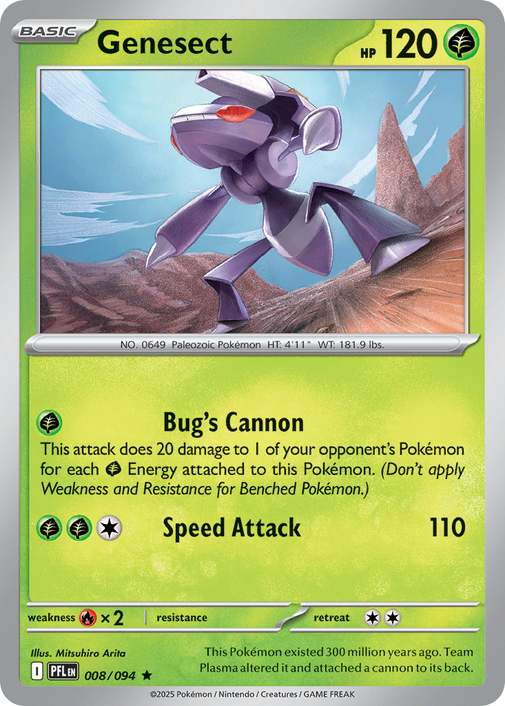 Genesect 8/94 — English Pokémon Phantasmal Flames (2025)