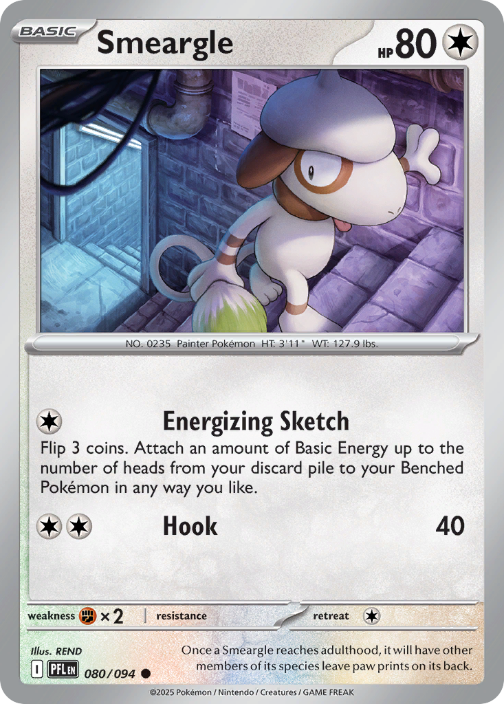 Smeargle 80/94 — English Pokémon Phantasmal Flames (2025)