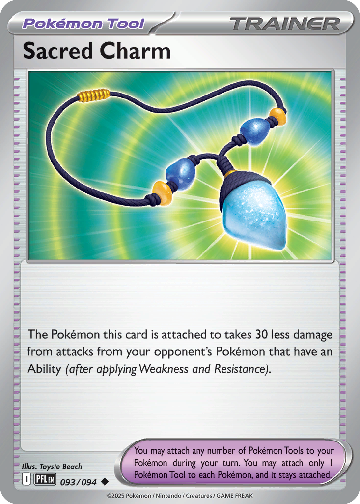 Sacred Charm 93/94 — English Pokémon Phantasmal Flames (2025)