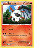 Larvesta 12/101 Pokémon card from Plasma Blast (2013), English Common
