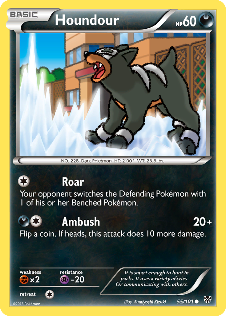 Houndour 55/101 Pokémon card from Plasma Blast (2013), English Common