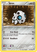 Aron 57/101 Pokémon card from Plasma Blast (2013), English Common