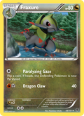 Fraxure 68/101 Pokémon card from Plasma Blast (2013), English Uncommon