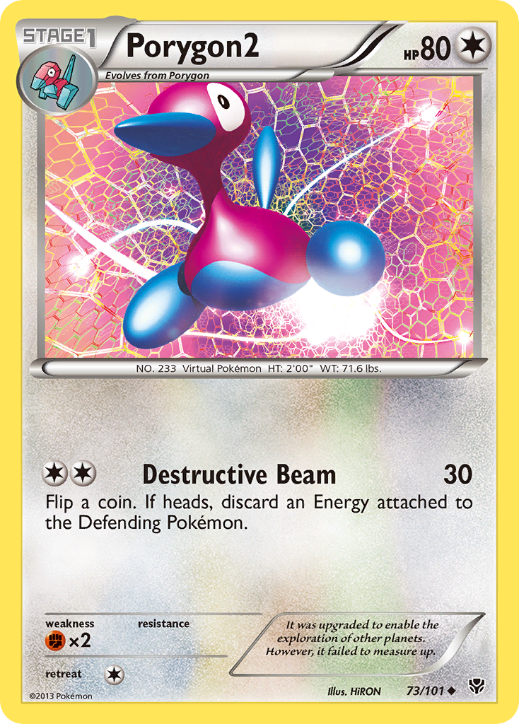 Porygon2 73/101 Pokémon card from Plasma Blast (2013), English Uncommon