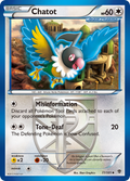 Chatot 77/101 Pokémon card from Plasma Blast (2013), English Uncommon
