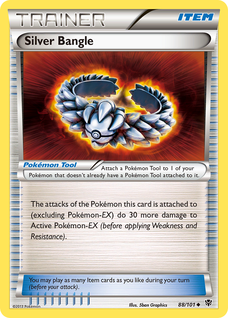 Silver Bangle 88/101 Pokémon card from Plasma Blast (2013), English Uncommon
