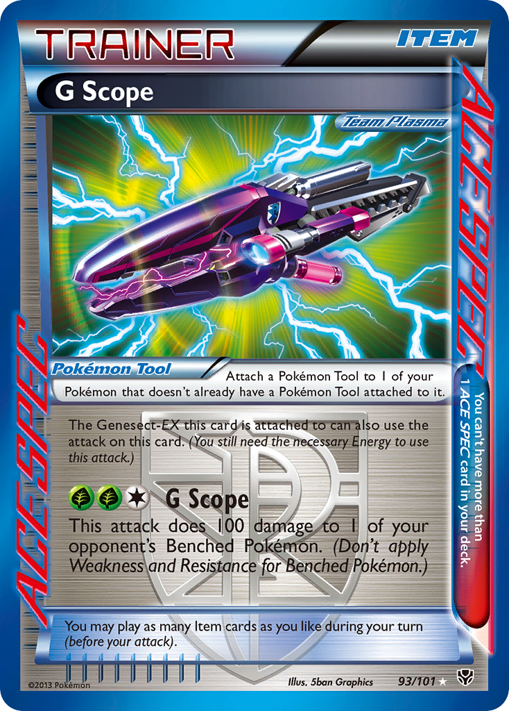G Scope 93/101 Pokémon card from Plasma Blast (2013), English Rare ACE
