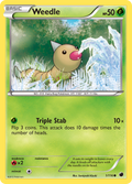Weedle 1/116 Pokémon card from Plasma Freeze (2013), English Common