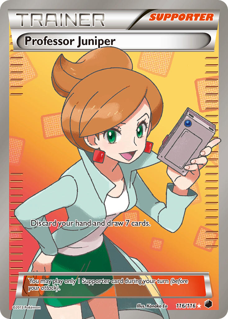 Professor Juniper 116/116 Pokémon card from Plasma Freeze (2013), English Rare Ultra