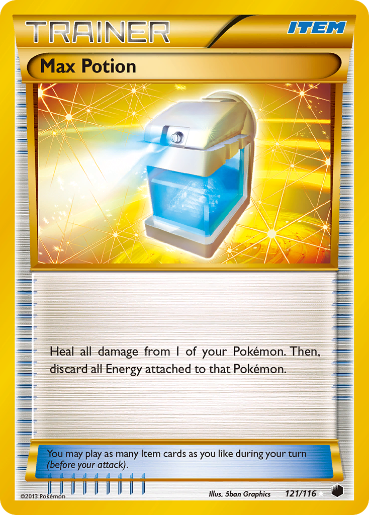 Max Potion 121/116 Pokémon card from Plasma Freeze (2013), English Rare Secret