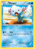 Wooper 21/116 Pokémon card from Plasma Freeze (2013), English Common