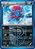 Weavile 66/116 Pokémon card from Plasma Freeze (2013), English Rare