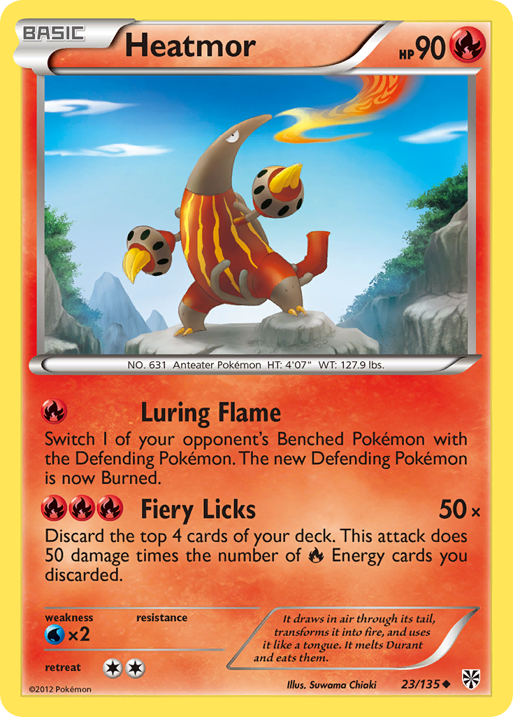 Heatmor 23/135 Pokémon card from Plasma Storm (2013), English Uncommon