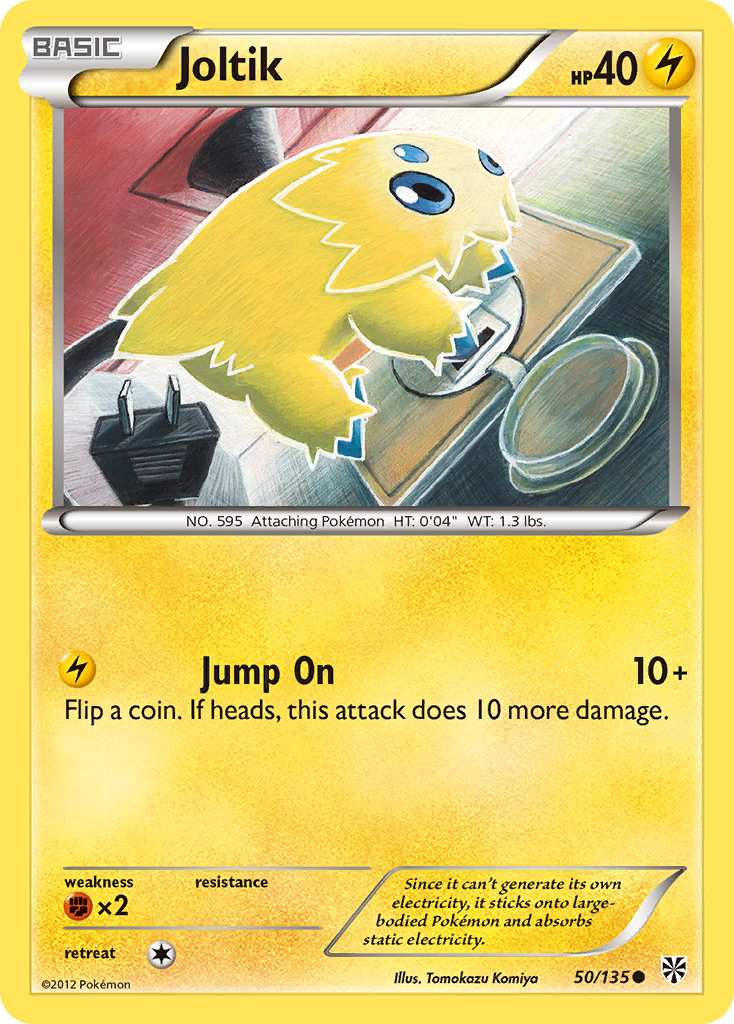 Joltik 50/135 Pokémon card from Plasma Storm (2013), English Common