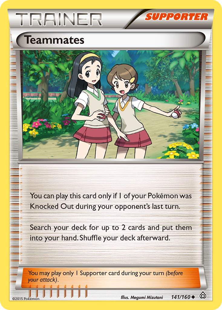 Teammates 141/160 English Pokémon card from Primal Clash (2015)