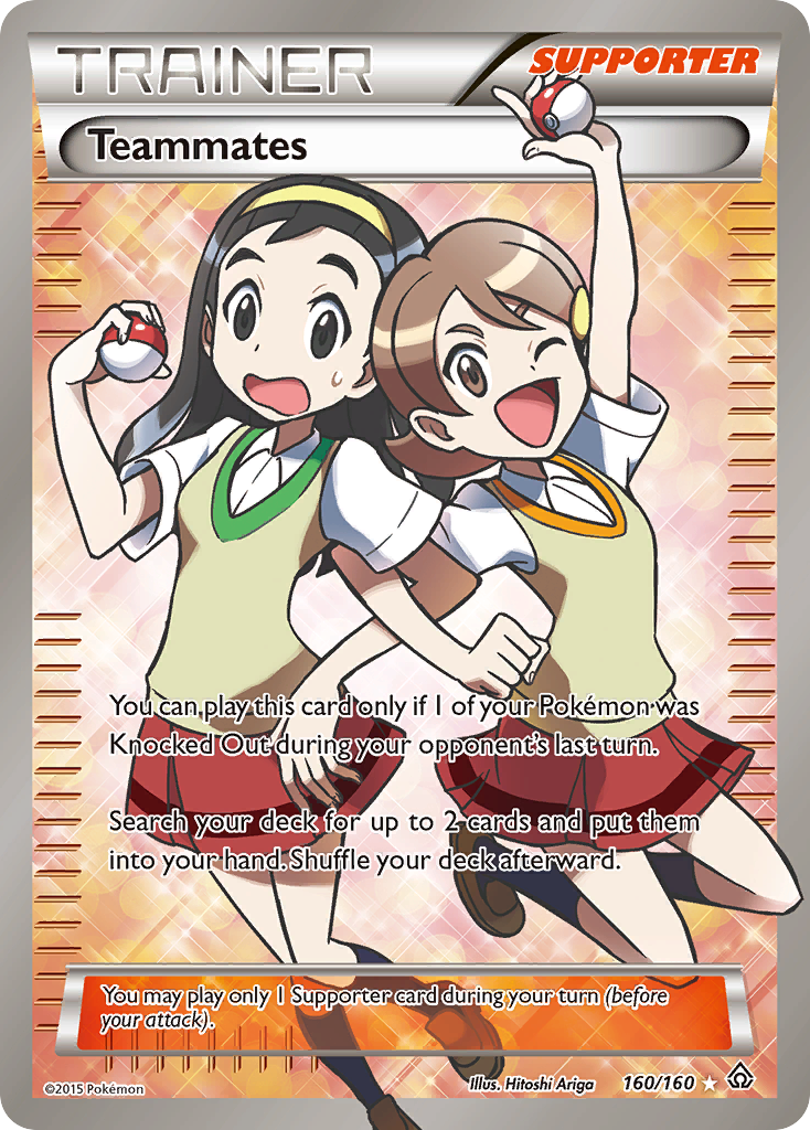 Teammates 160/160 English Pokémon card from Primal Clash (2015)