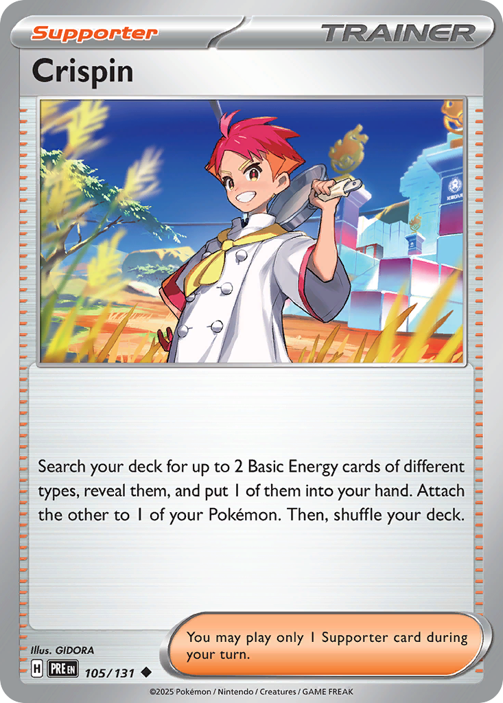 Crispin 105/131 — English Pokémon Prismatic Evolutions (2025)