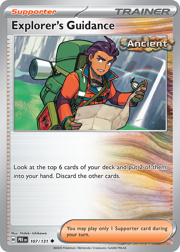Explorer's Guidance 107/131 — English Pokémon Prismatic Evolutions (2025)