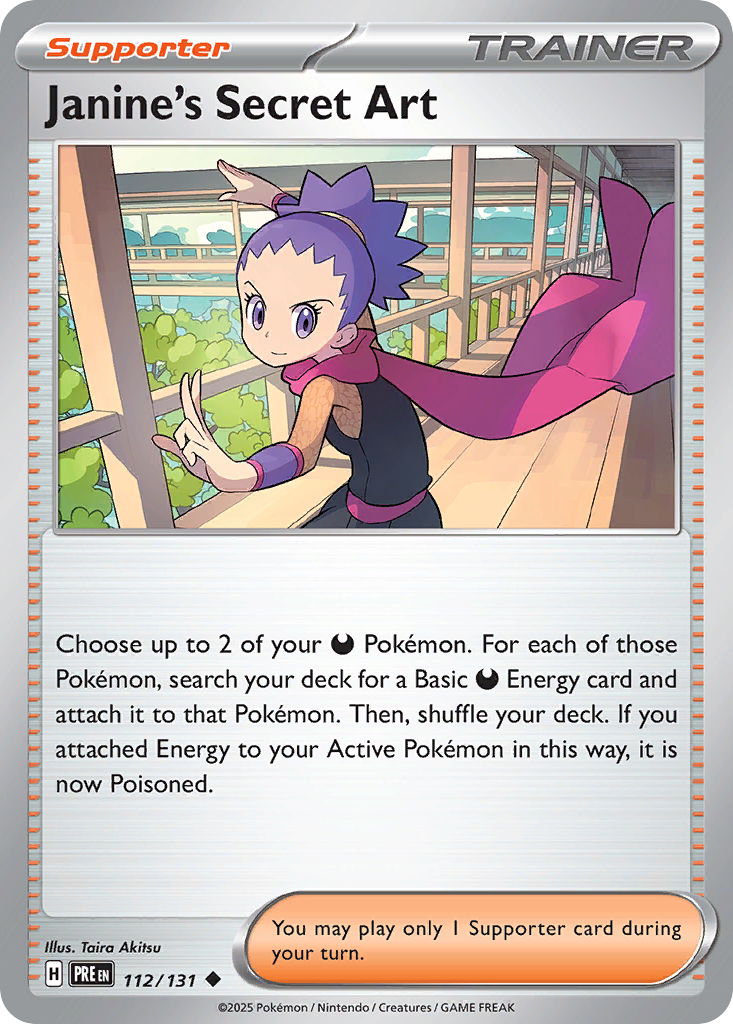 Janine's Secret Art 112/131 — English Pokémon Prismatic Evolutions (2025)