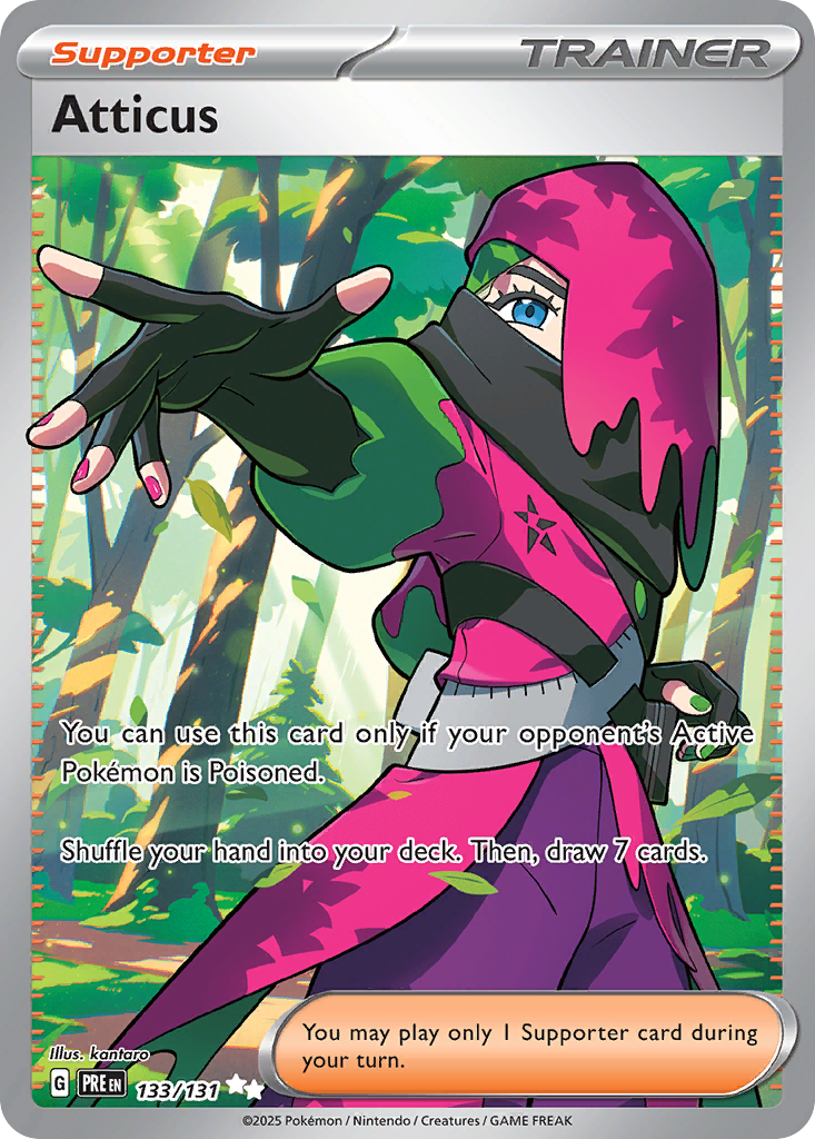 Atticus 133/131 — English Pokémon Prismatic Evolutions (2025)