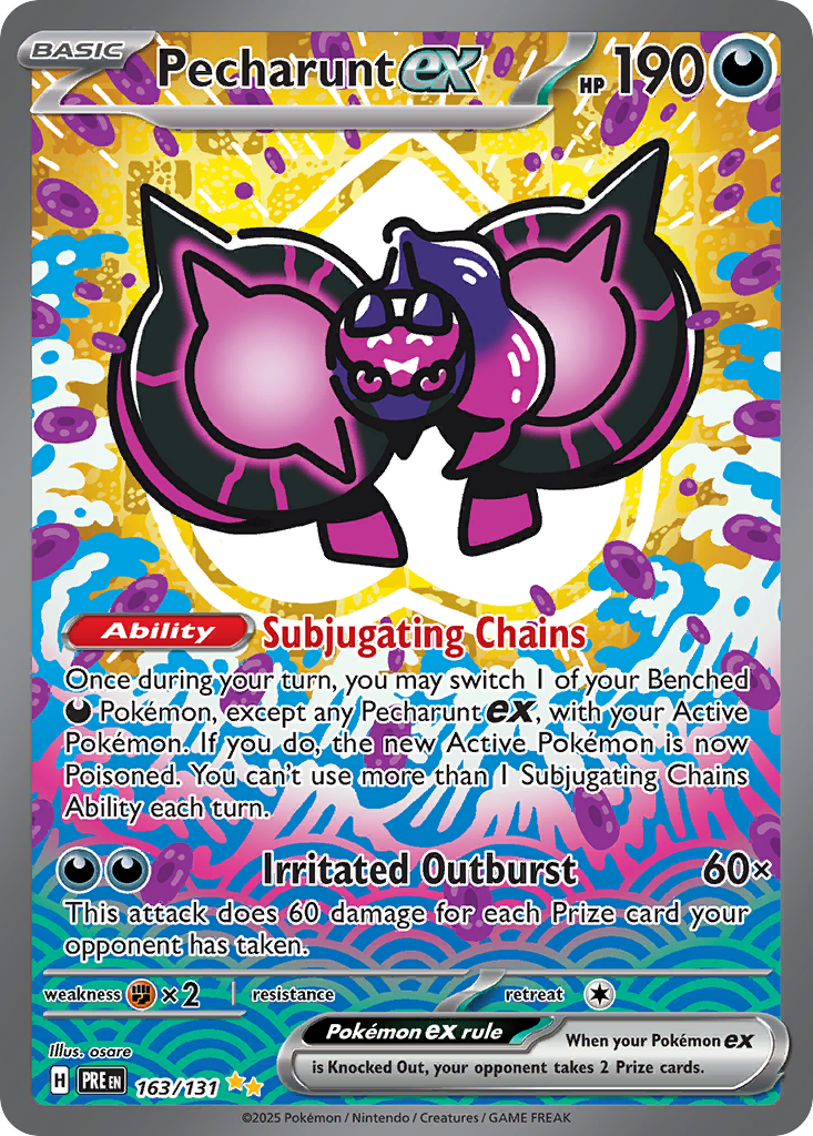 Pecharunt ex 163/131 — English Pokémon Prismatic Evolutions (2025)