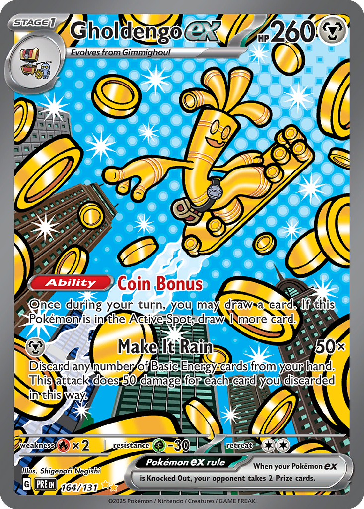 Gholdengo ex 164/131 — English Pokémon Prismatic Evolutions (2025)